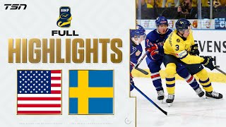 USA vs Sweden FULL HIGHLIGHTS  2024 World Junior Championship Gold Medal Game [upl. by Solegnave]