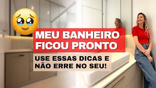 MEU BANHEIRO FINALIZADO  AS MELHORES DICAS PARA UM BANHEIRO FUNCIONAL E BONITO  Contém Decor [upl. by Guibert47]