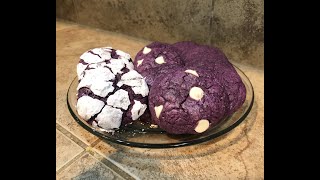 Ube Cookies Recipe  Crinkle amp White Chocolate Chip [upl. by Hersch]