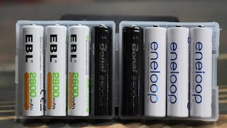 Bonai vs EBL vs Eneloop Panasonic BK 3MCCA8BA AA 2100 Cycle Ni MH Pre Charged Rechargeable Batteries [upl. by Reema382]