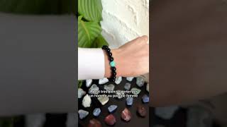 Un bracelet dONYX NOIR et dAMAZONITE [upl. by Nylde]