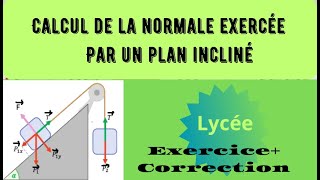 Comment on calcule la force exercée par un plan incliné sur un corps [upl. by Atteniuq781]