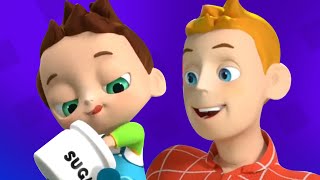 johny johny Yes Papa  Nursery Rhymes and Kids Songs with Baby Big Cheese  Children Rhyme [upl. by Crifasi]