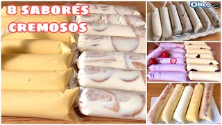 BOLIS O HELADOS CREMOSOS Y DELICIOSOS 😋PREPALOS EN CASA [upl. by Keefe]