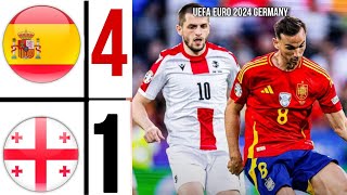 Spain 41 Georgia EURO 2024 HIGHLIGHTS  fabian ruiz goal amp Rodri Goal amp williams 🇪🇦🇬🇪 [upl. by Ykcir19]