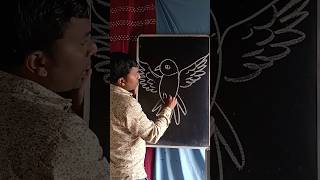 How to draw a flying bird from number 9 birdviralarthowtodrawingtrendvideoyoutube [upl. by Yssirc]