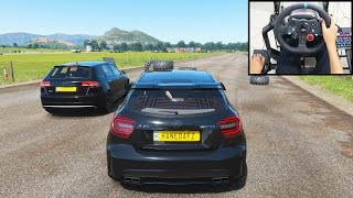 Mercedes A45 AMG amp Audi RS3 Sportback  Forza Horizon 4  Logitech g29 gameplay [upl. by Yeslrahc753]