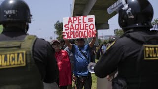 Peruvians call for justice and say No to APEC [upl. by Egnalos]