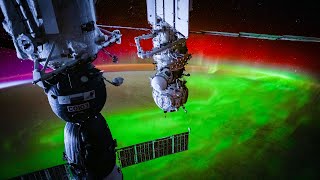 ISS Timelapse  Glowing Aurora 08 Oct 2024 [upl. by Ho669]