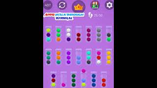 Ball Sort Master Level 406  410 Walkthrough [upl. by Gnouv]