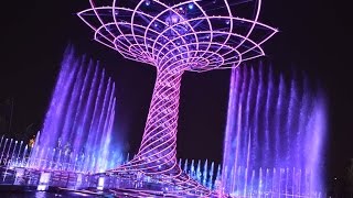 MILANO EXPO 2015  ALBERO DELLA VITA  TREE OF LIFE  COMPLETE SHOW [upl. by Llewkcor]