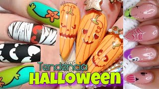 Tendencia uñas HALLOWEEN 🎃👻💀🧡💜🖤 [upl. by Nnadroj]