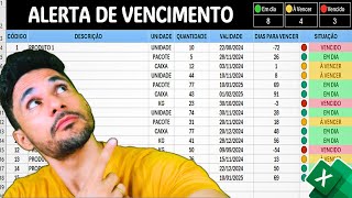 Como fazer uma Planilha de Controle de Vencimento de Produto no Excel [upl. by Sewoll]