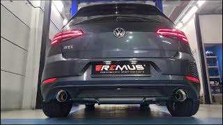 REMUS SPORTS EXHAUST SYSTEMS VOLKSWAGEN GOLF GTI MK75 CATBACK HOMOLOGATED SPORTS EXHAUST SYSTEM [upl. by Nrevel930]