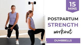 LIVE 15Minute Postpartum Workout For Rebuilding Strength At 6 Weeks Postpartum [upl. by Illah]