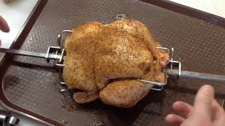 Weber 22quot Kettle Rotisserie Chicken [upl. by Ellicec271]