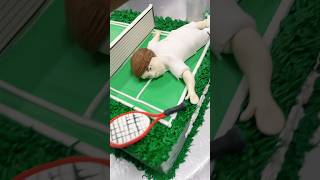 MAKING A TENNIS COURT WITH PLAYER CAKE cake cakedesign howto tennisball diy [upl. by Scarrow]