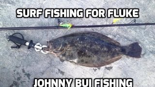 Surf Fishing For Fluke w GULP NJ 62416 [upl. by Yenffad]