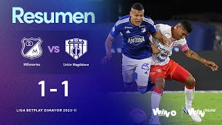 Millonarios vs Unión Magdalena resumen y goles  Liga BetPlay Dimayor 2023 2  Fecha 15 [upl. by Perlman]