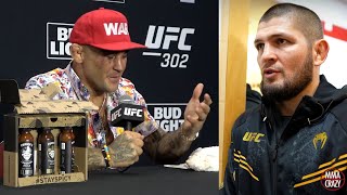 Dustin Poirier reveals Khabib Nurmagomedov conversation after UFC 302 [upl. by Adnovay]