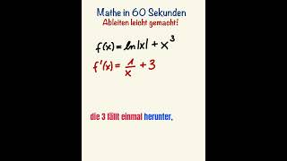 Logarithmus ableiten schnell und einfach Mathe lernen mit Mathetipps 🧮 [upl. by Ayam]