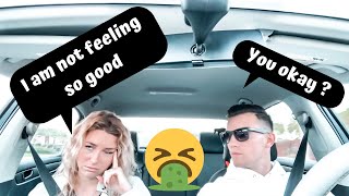 GETTING CAR SICK PRANK ON HUSBAND [upl. by Eugenius989]