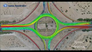 VideoTraffic Analysis  Signalized roundabout in Dubai [upl. by Otrebile]