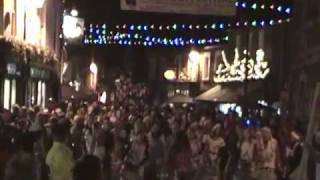 Garstang Victorian Christmas Festival  Batala Lancaster amp Calvos Stilt Walkers [upl. by Imekawulo168]