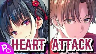 Heart Attack – Nightcore 💜 lyrics Switching vocales [upl. by Brookhouse864]