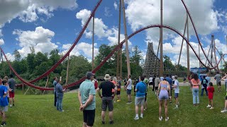 Kings Island Diamondback  Behind the Scenes Tour [upl. by Studdard]