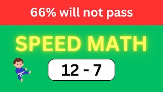 Sunday Speed Math Beginners Quiz 3 SUBTRACTION Fine Tune Your brain [upl. by Raama397]