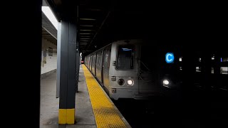 IND Central Park West Line B C Lcl and A D Exp Trains  110th Street R46 R68 R68A R179 [upl. by Doloritas]