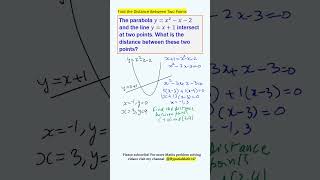 Coordinate Geometry  Intersection of Line and Parabola  Find the Distance Between two Points [upl. by Erdah]