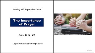 Lugarno Peakhurst Uniting Church Online Service Sunday 29th September 2024 [upl. by Acina]