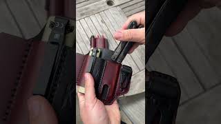 Comparing two of BEST EDC Belt Sheath Organizers Leather Gear for Tools  Flashlights everydaycarry [upl. by Airdnazxela]