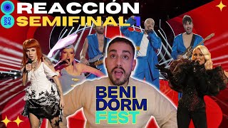 ¿JUSTOS CLASIFICADOS 🤔 BENIDORM FEST 2024 Mi reaccion a la PRIMERA SEMIFINAL Eurovision SPAIN 24 [upl. by Lamrouex]