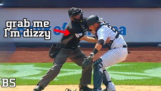 Worst Catcher Hit by foul tip in Baseball  MLB [upl. by Sumahs430]