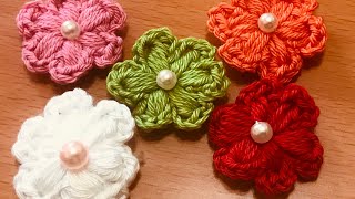 FLORES A CROCHET EN 5 MINUTOS SÚPER FÁCILES [upl. by Annawahs]