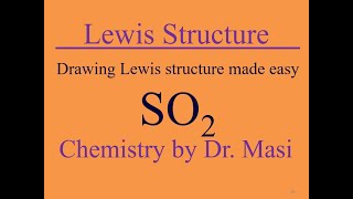 How to Draw Lewis structure for SO2 Sulfur Dioxide [upl. by Glynias]