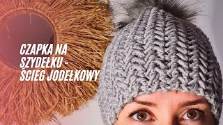 Czapka na szydełku wzór jodełkowy Crochet herringbone stitch beanie hat [upl. by Lark310]