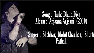 Tujhe Bhula Diya lyrics Mohit Chauhan Anjana Anjani Bollywood lyrics [upl. by Ellehcen]