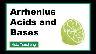 Arrhenius Acids and Bases  Chemistry Explained Science Lesson [upl. by Ahsrats]