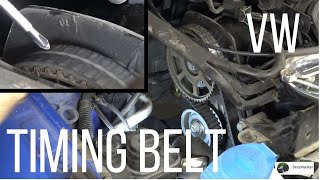 Swapping a timing belt on a VW BORA 16L AKLAEH engine Kamrem [upl. by Enilatan]