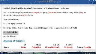 ANOVA for Two factor RCB in Minitab 19 [upl. by Pangaro]