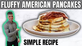 How To Make Perfect American Pancakes  Simple Recipe [upl. by Etnovad941]