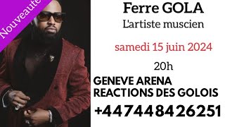 FERRE GOLA BETA YE TORO TORO LE 15 JUIN GENEVE ARENA REACTIONS [upl. by Ishmul]