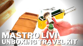 Unboxing Travel Kit by Mastro Livi lartigiano italiano dei rasoi a mano libera [upl. by Buzz]