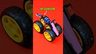 IR Sensor Amazing Car 🔥 DIY IR Sensor Car diy shorts ytshorts [upl. by Deeyn]