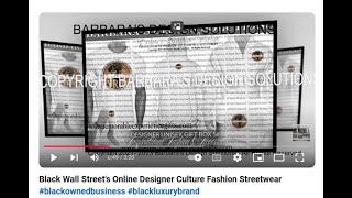 Black Wall Streets Online Designer Culture Fashion Streetwear blackownedbusiness blackluxurybrand [upl. by Lainad]