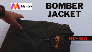 Review Bomber jacket for Men  Best Bomber jacket for men available on Myntra [upl. by Einnhoj]